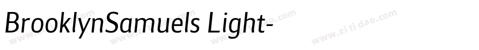 BrooklynSamuels Light字体转换